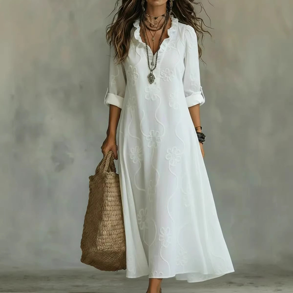 Robe Ample Imprimée - Coupe Décontractée Chic