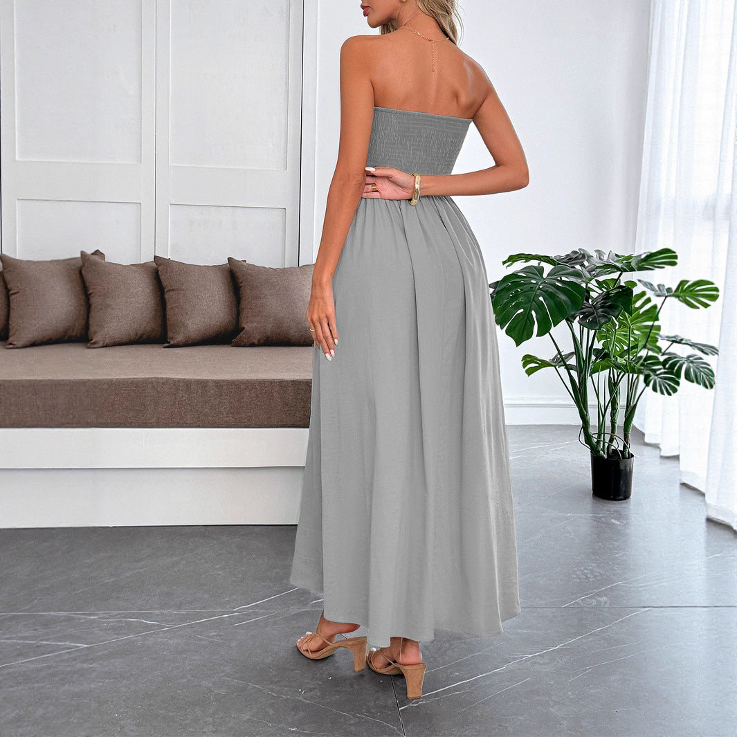 Robe bustier cintrée à la taille — Élégance épurée