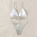 Lou — Bikini deux-pièces argenté