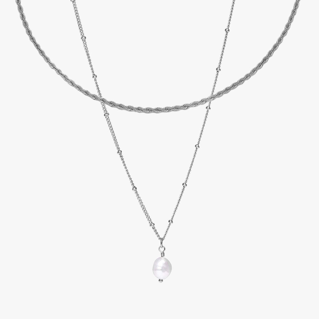 Colliers torsadées pendentif perle - Chic&Shines