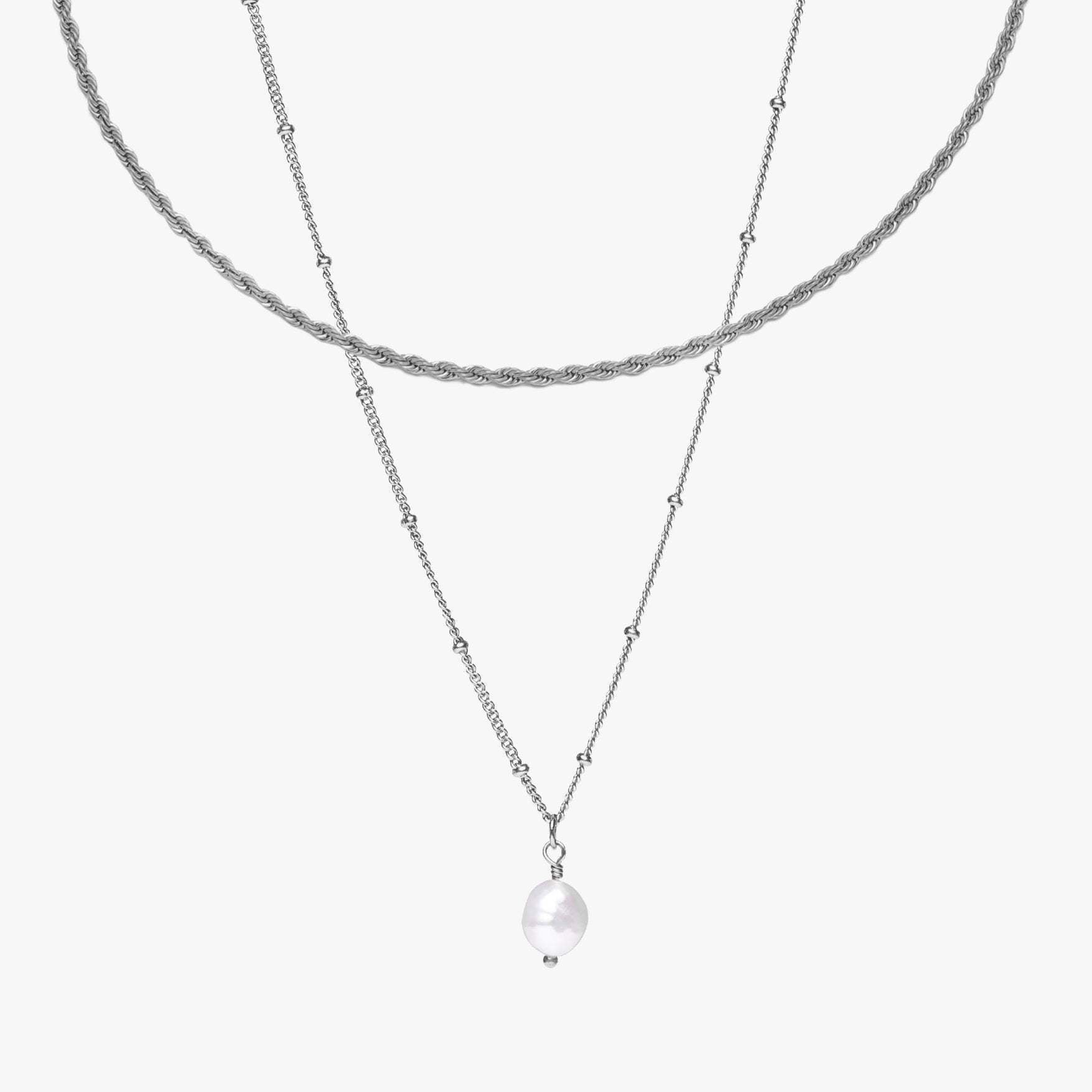 Colliers torsadées pendentif perle - Chic&Shines