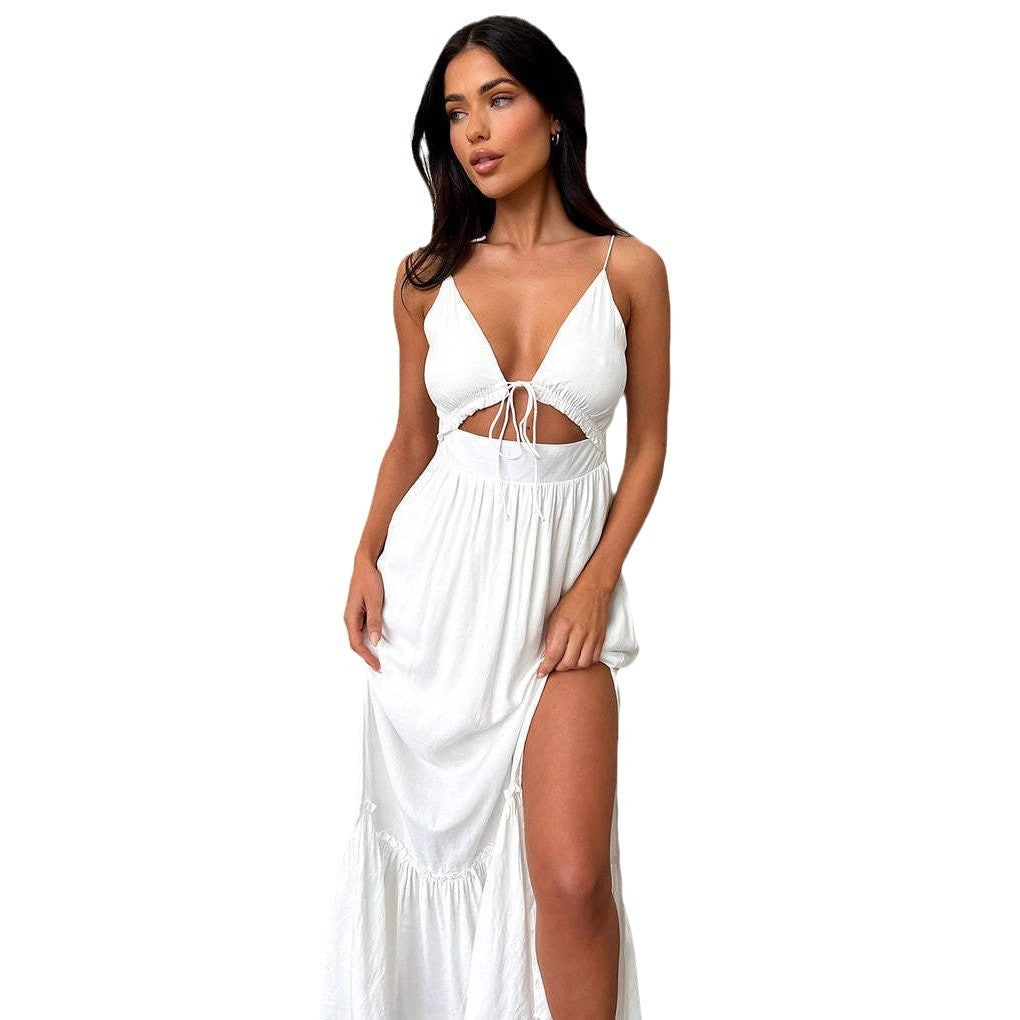 Robe longue à bretelles