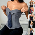 Corset bustier à cravate