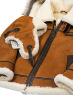 EnglishMeti - Sheepskin winter jacket with fur hood