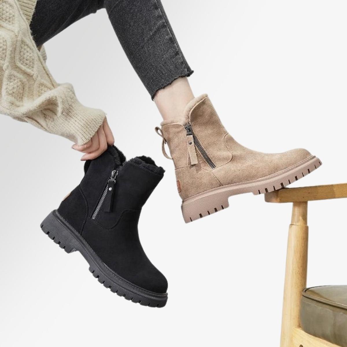 Bottines doublées avec semelle antidérapante
