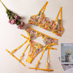 Céleste — Ensemble plage à motif floral