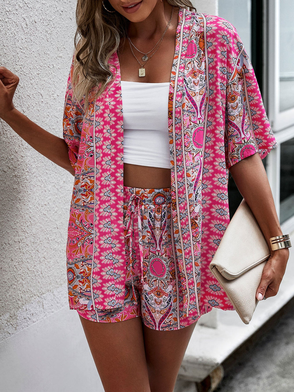 Ensemble chemise manches courtes short