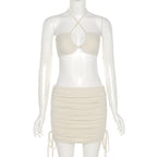 Ensemble deux-pièces taille haute stretch
