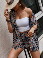 Ensemble chemise manches courtes short
