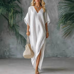 Robe d'été ample col V — Géométrie et légèreté