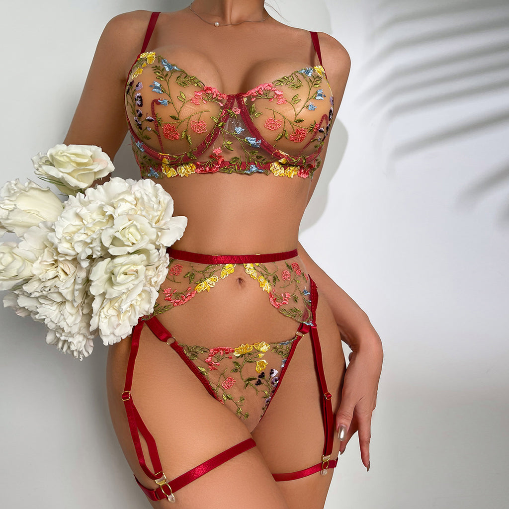 Céleste — Ensemble plage à motif floral
