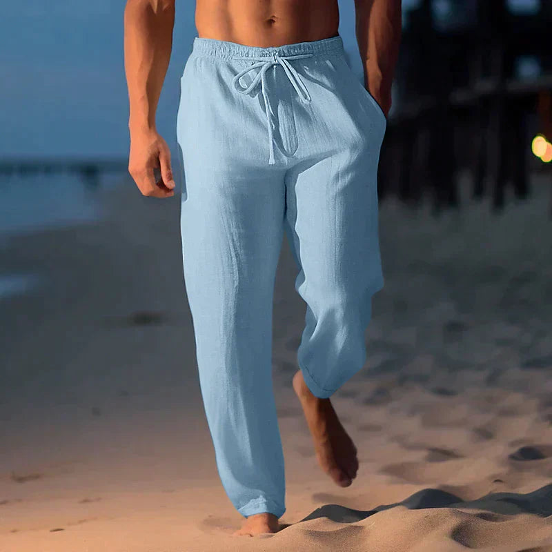 Mode Pantalon de lin ample pour homme en été - Naville