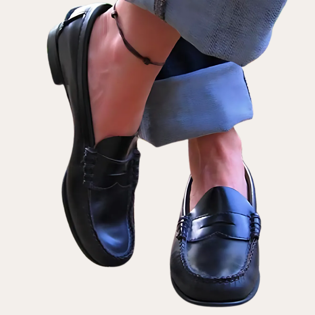 Loafer en cuir orthopédique pour femmes Chaussures confortables