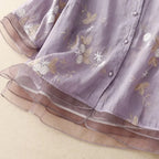 Elegant Embroidered Long-Sleeved Blouse for Women