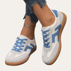 Baskets orthopédiques en cuir pour femmes - Chaussures de loisirs confortables avec voûte plantaire, semelle souple & forme ergonomique