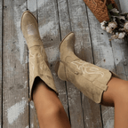 Bottes Cowboy Femme - Style Western Rétro et Élégant pour l'Automne