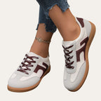 Baskets orthopédiques en cuir pour femmes - Chaussures de loisirs confortables avec voûte plantaire, semelle souple & forme ergonomique