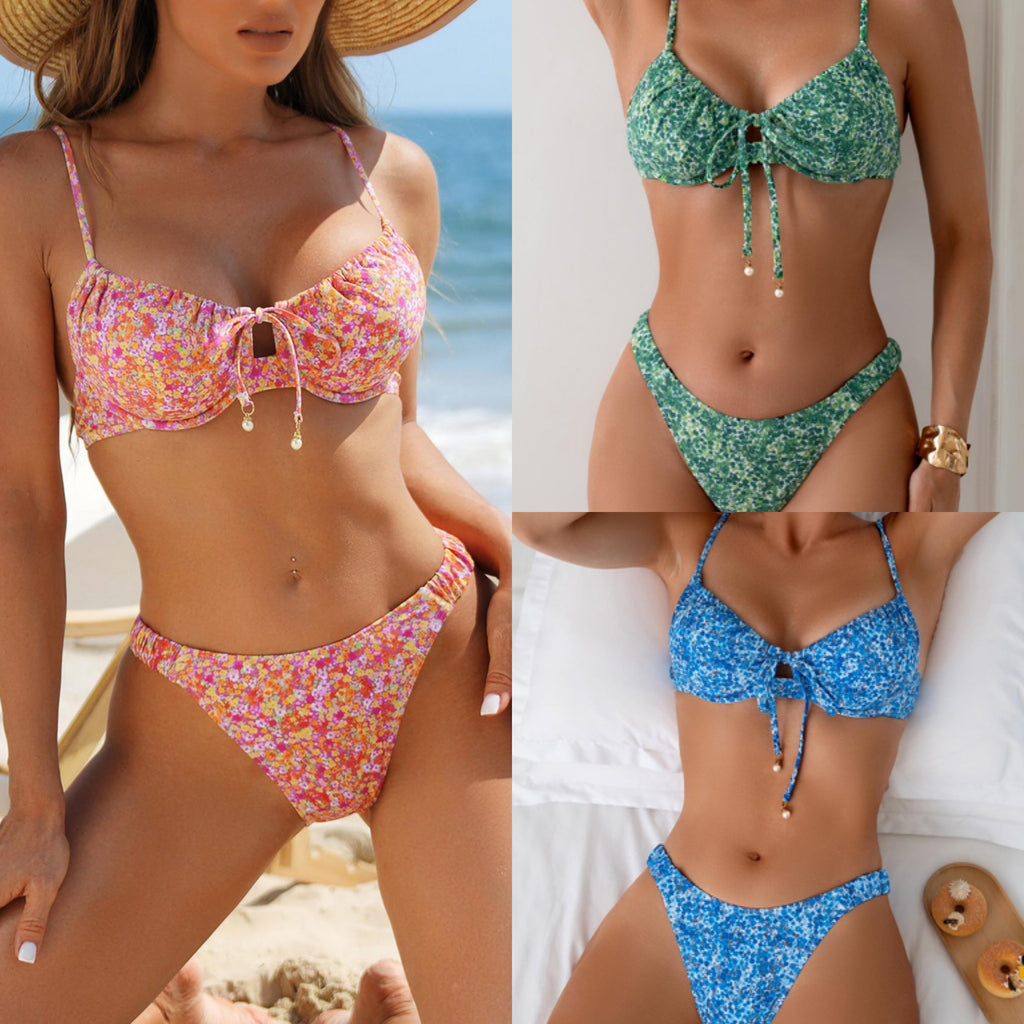 Léonie — Bikini deux-pièces à motif floral