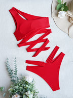 Cécile — Bikini deux-pièces rouge