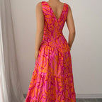 Robe Midi Imprimé Fleuri — Élégance Intemporelle