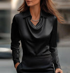 Chemise à manches longues et col irrégulier - Chic&Shines