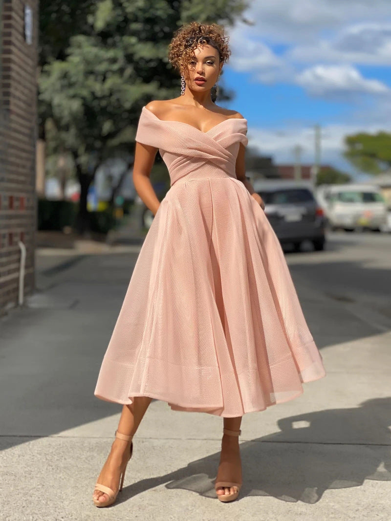 Robe de soirée à épaules dénudées - Chic&Shines