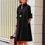 Plus-size ruffled flowing dress — Urban elegance