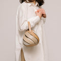 Sac seau cylindrique à coutures matelassées en losanges - Chic&Shines