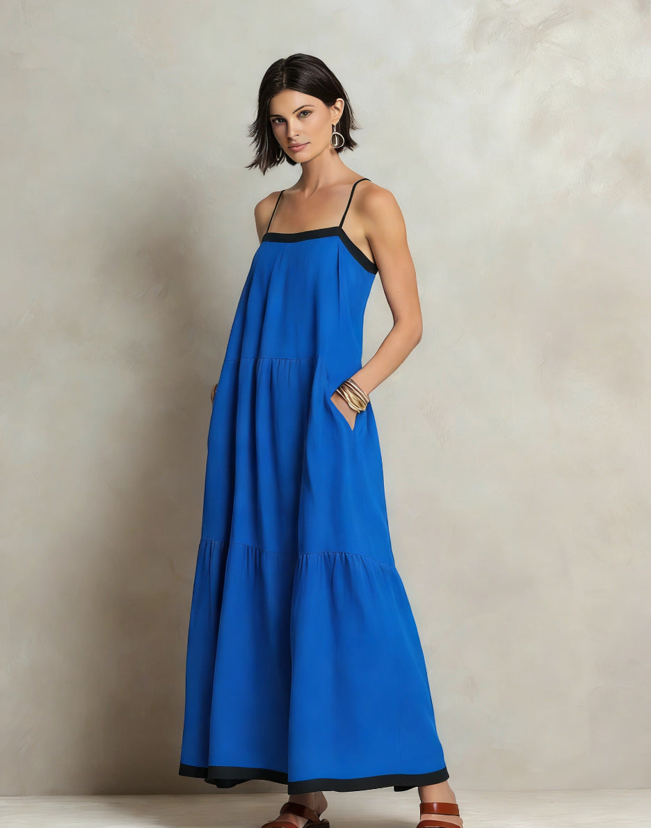 Robe longue lin fluide — élégance décontractée