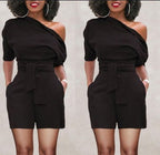 Combinaison short une épaule - Chic&Shines