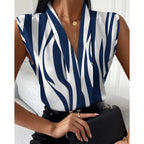 Haut sans manches col V imprimé - Chic&Shines