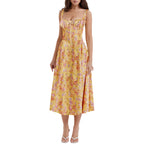 Robe dos nu à imprimé floral – Style élégant et sensuel