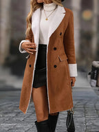 Cuddly collar trench coat