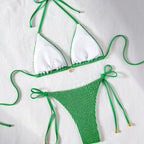 Elsa — Bikini deux-pièces triangle vert