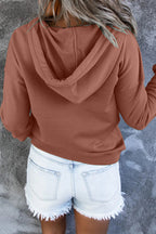 Sweat à capuche basique pour femme, coupe confortable et design sobre