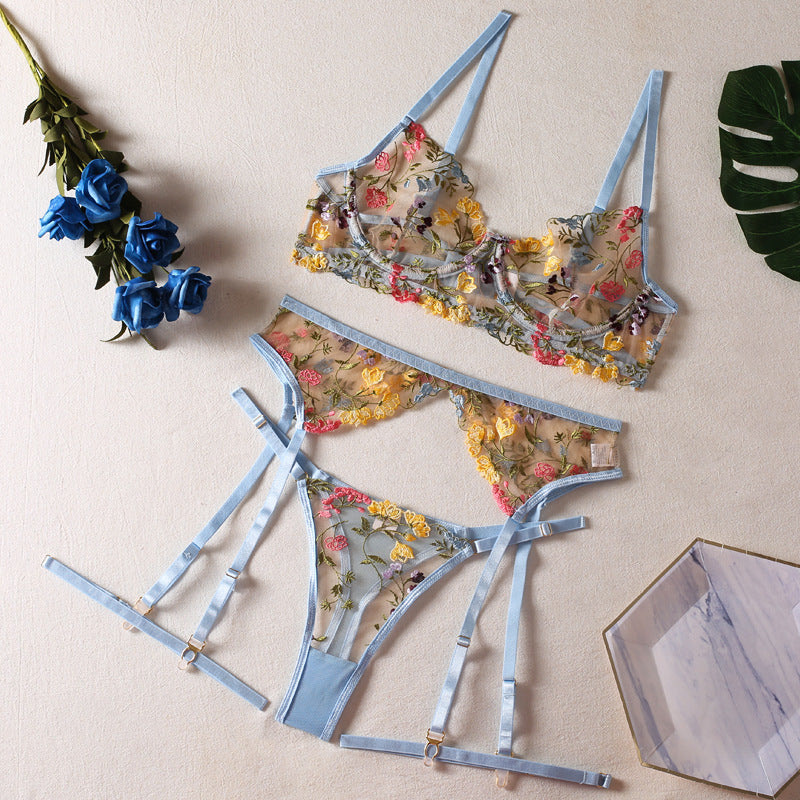 Céleste — Ensemble plage à motif floral