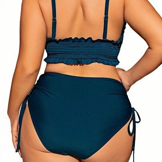Wanda — Bikini deux-pièces taille haute peacock vert