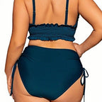 Wanda — Bikini deux-pièces taille haute peacock vert