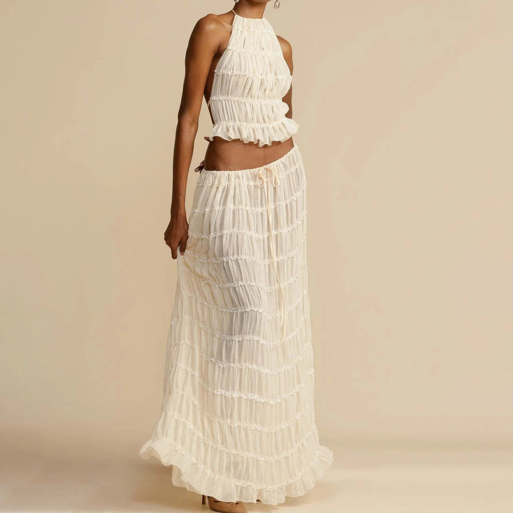 Ensemble deux pièces haut et jupe sans manches sexy - Chic&Shines
