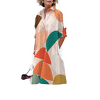 Plus-size ruffled flowing dress — Urban elegance