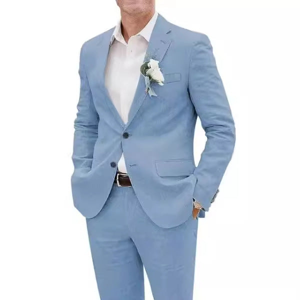 Costume de loisir slim en lin hommes