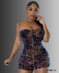 Sequin playsuit for evenings