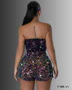 Sequin playsuit for evenings