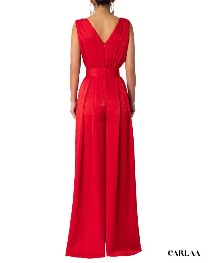 Fluid red jumpsuit