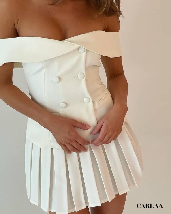 Pleated skirt set
