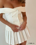 Pleated skirt set