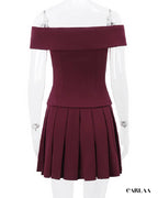 Pleated skirt set