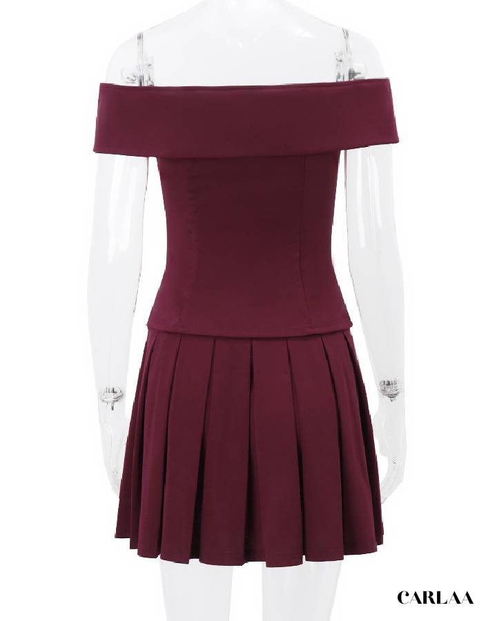 Pleated skirt set