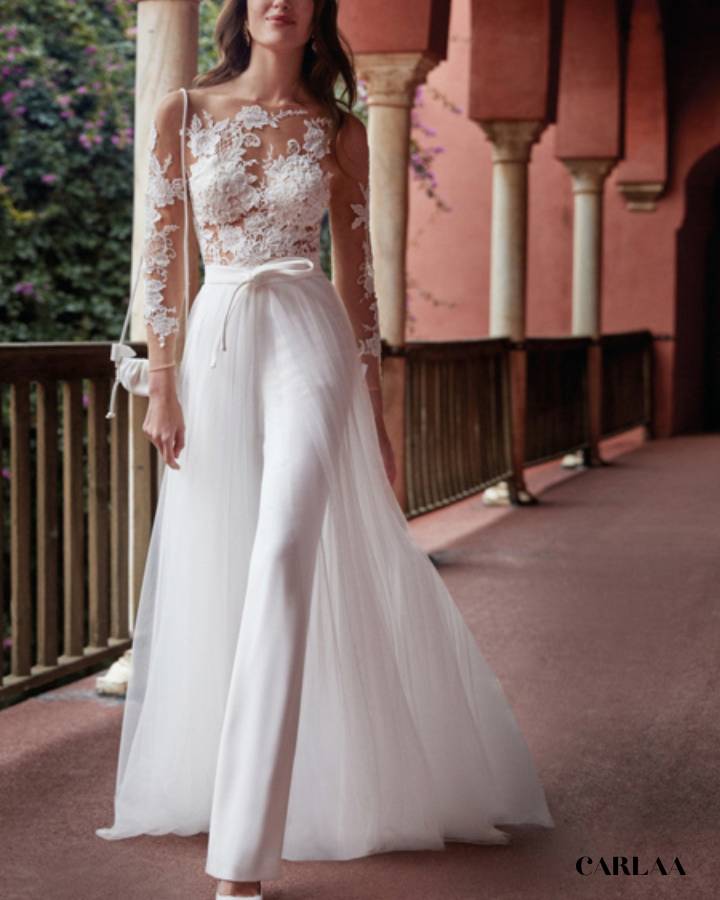 Combinaison fleurie mariage