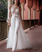 Combinaison fleurie mariage
